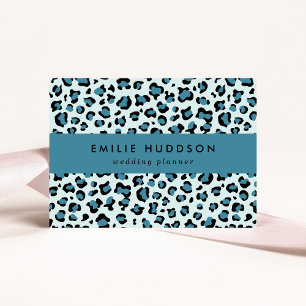 Leopard Print, leopard Spots, Blue Leopard Visitkort