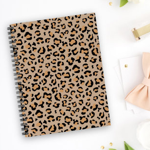 Leopard Print, Leopard Spots, Brown Leopard Anteckningsbok