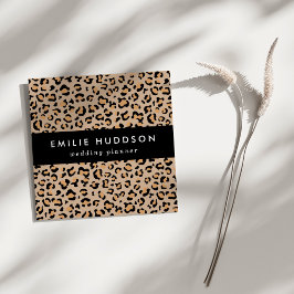 Leopard Print, Leopard Spots, Brown Leopard Fyrkantigt Visitkort