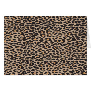 Leopard Print, Leopard Spots, Brown Leopard Hälsningskort