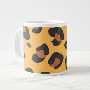 Leopard Print, Leopard Spots, Brown Leopard Jumbo Mugg