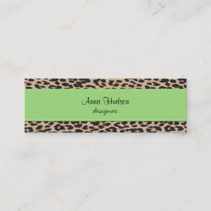 Leopard Print, Leopard Spots, Brown Leopard Mini Visitkort