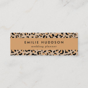 Leopard Print, Leopard Spots, Brown Leopard Mini Visitkort