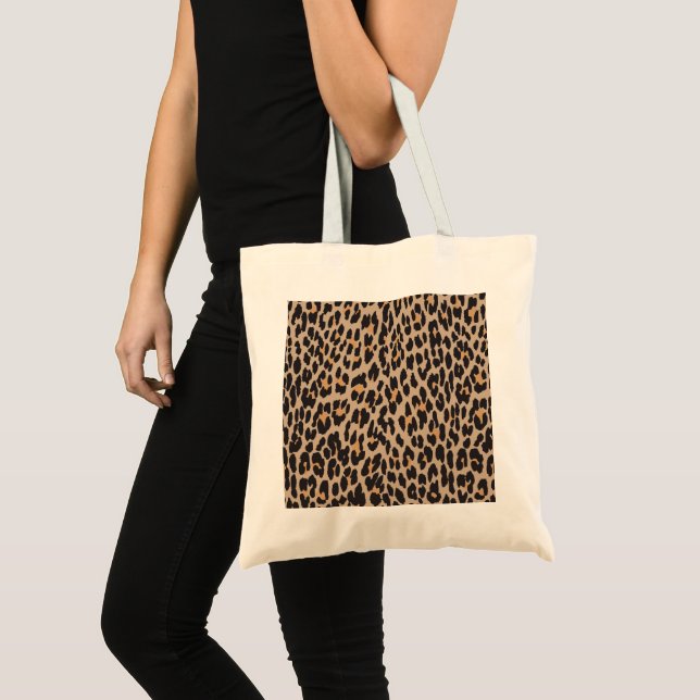 Leopard Print, Leopard Spots, Brown Leopard Tygkasse (Framsida (produkt))