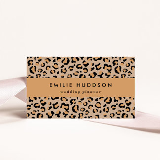 Leopard Print, Leopard Spots, Brown Leopard Visitkort
