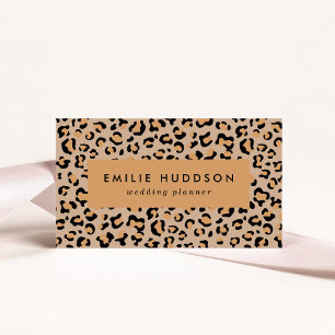Leopard Print, Leopard Spots, Brown Leopard Visitkort