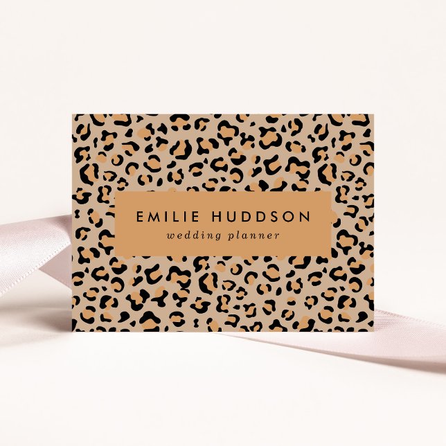 Leopard Print, Leopard Spots, Brown Leopard Visitkort (Skapare uppladdad)
