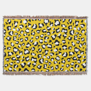 Leopard Print, Leopard Spots, Gult Leopard Filt