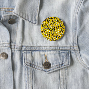 Leopard Print, Leopard Spots, Gult Leopard Knapp