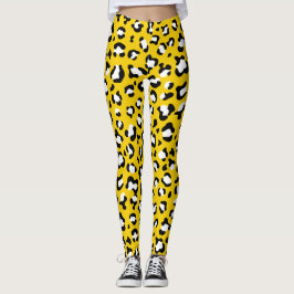 Leopard Print, Leopard Spots, Gult Leopard Leggings