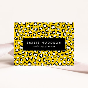 Leopard Print, Leopard Spots, Gult Leopard Visitkort