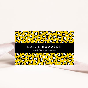 Leopard Print, Leopard Spots, Gult Leopard Visitkort