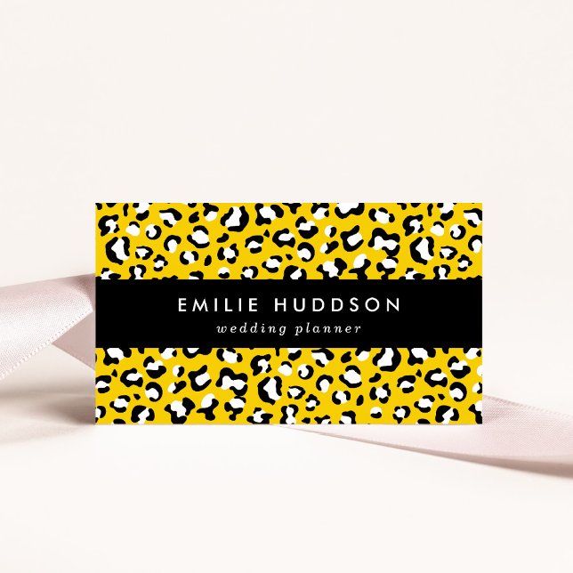Leopard Print, Leopard Spots, Gult Leopard Visitkort (Skapare uppladdad)