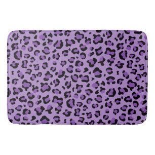 Leopard Print, Leopard Spots, Lila Leopard Badrumsmatta