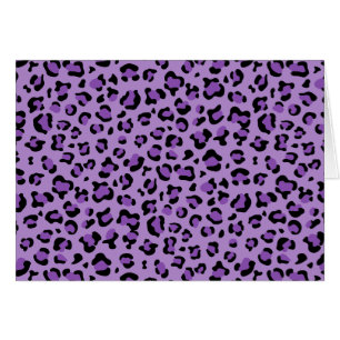 Leopard Print, Leopard Spots, Lila Leopard Hälsningskort