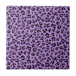 Leopard Print, Leopard Spots, Lila Leopard Kakelplatta