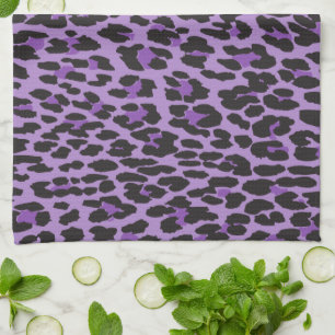 Leopard Print, Leopard Spots, Lila Leopard Kökshandduk