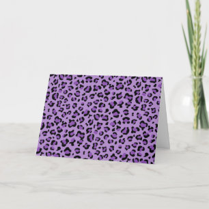 Leopard Print, Leopard Spots, Lila Leopard Kort