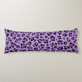 Leopard Print, Leopard Spots, Lila Leopard Kroppskudde