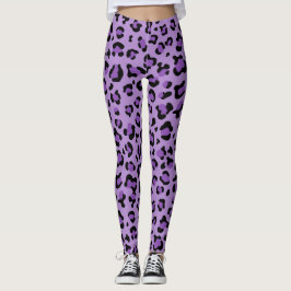 Leopard Print, Leopard Spots, Lila Leopard Leggings