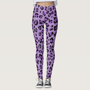 Leopard Print, Leopard Spots, Lila Leopard Leggings