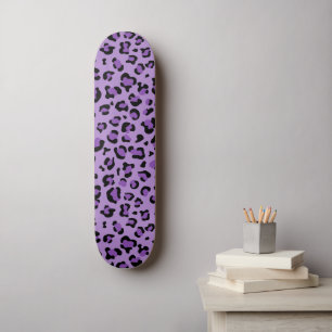 Leopard Print, Leopard Spots, Lila Leopard Mini Skateboard Bräda 18,5 Cm