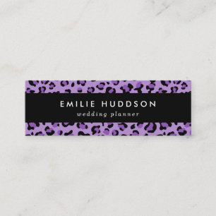 Leopard Print, Leopard Spots, Lila Leopard Mini Visitkort