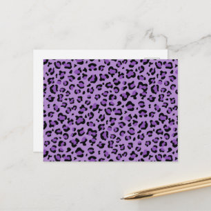 Leopard Print, Leopard Spots, Lila Leopard Vykort