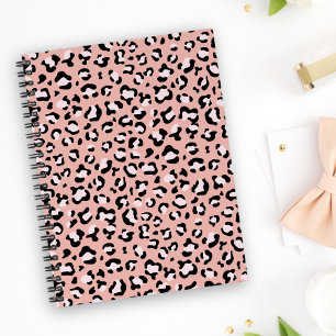 Leopard Print, Leopard Spots, Rosa Leopard Anteckningsbok