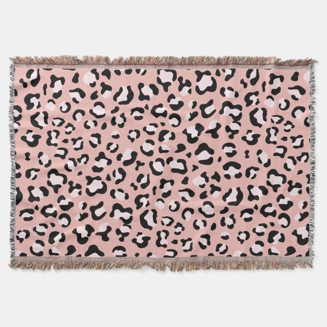 Leopard Print, Leopard Spots, Rosa Leopard Filt (Framsidan)