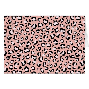 Leopard Print, Leopard Spots, Rosa Leopard Hälsningskort