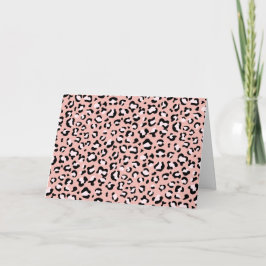 Leopard Print, Leopard Spots, Rosa Leopard Kort