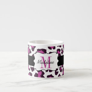 Leopard Print Lila Black White Espresso Mugg Espressomugg