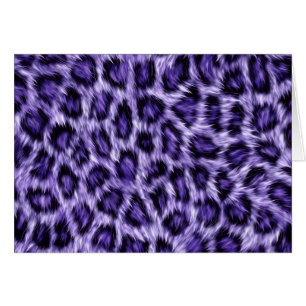 Leopard Print - Lila Hälsningskort