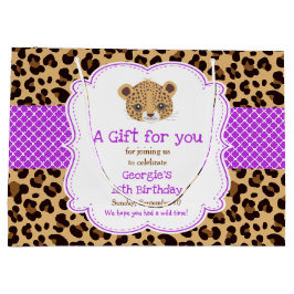 Leopard Print Lila Quatrefoil Tack