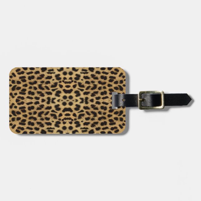 Leopard print Luggage Tag Bagagebricka (Horisontell Framsida)