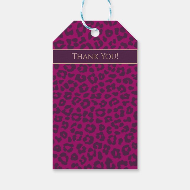 Leopard Print-Magenta- Presentetikett (Framsidan)