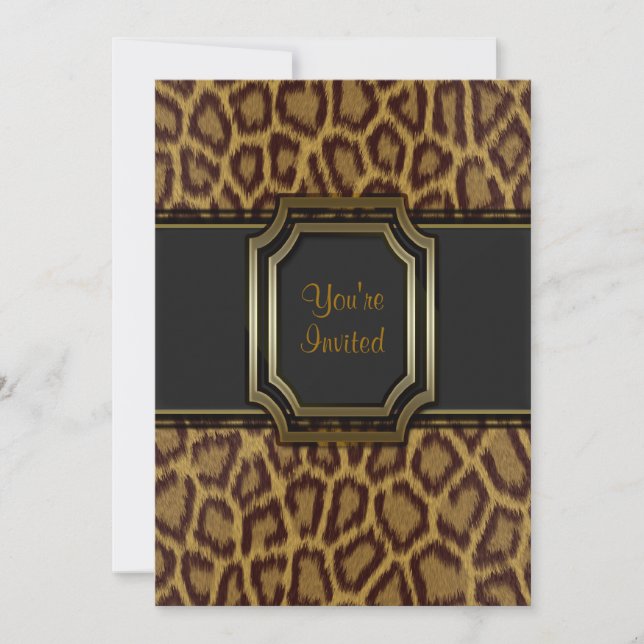 Leopard Print Mall Mall Invitation Mall (Framsida)