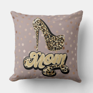 Leopard Print Mamma Beige/Zebra tryck Dekorativ ku Kudde