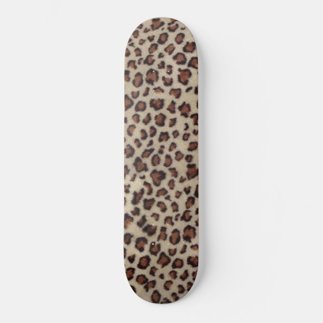 Leopard Print Mini Skateboard Bräda 18,5 Cm (Framsida)