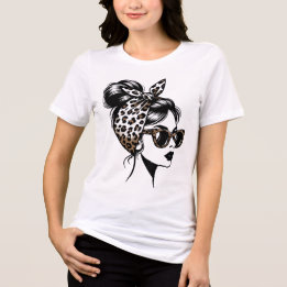 Leopard Print Mode Flicka Estetisk T-Shirt Design