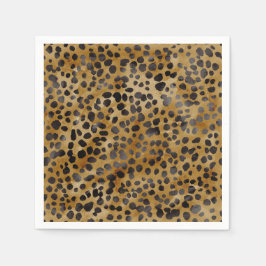 Leopard Print Modern Trendig Bröllopsdusch  Pappersservett