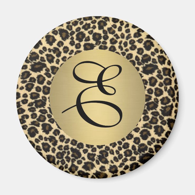 Leopard Print Monogram Magnet (Framsidan)