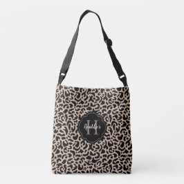 Leopard Print Monogram Tote Bag Axelväska