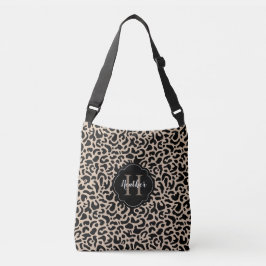 Leopard Print Monogram Tote Bag Axelväska