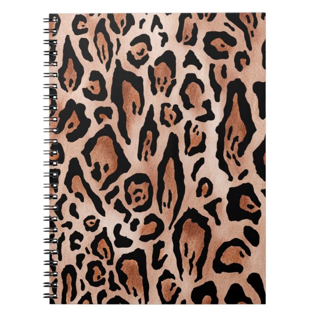 Leopard print mönster anteckningsbok (Framsidan)