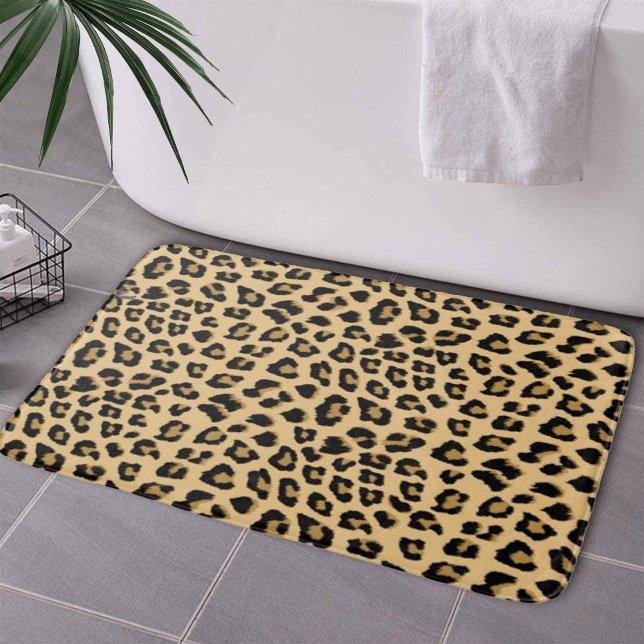 Leopard Print Mönster Badrumsmatta (Cute Leopard Print Pattern Bath Mat by Looly Elzayat
)