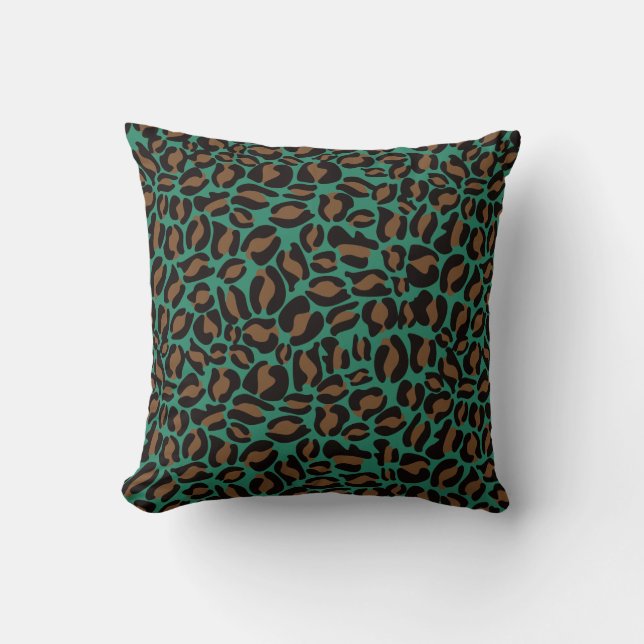 Leopard Print Mönster Classic Jungle Kudde (Framsida)