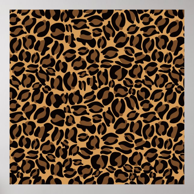 Leopard Print Mönster Classic Jungle Poster (Framsidan)