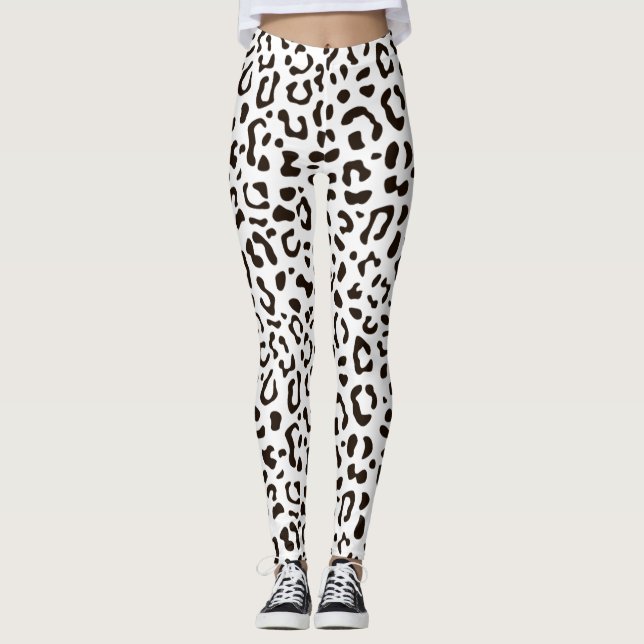 Leopard print mönster leggings (Framsida)